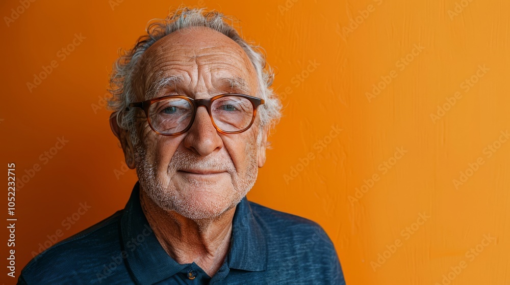 Portrait of a Senior Man with Glasses Looking at the Camera Portrait of a Senior Man with Glasses Looking at the Camera