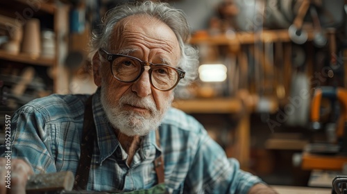 Portrait of a Skilled Craftsman in His Workshop