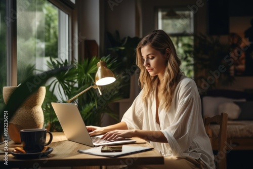 Computer sitting working laptop.