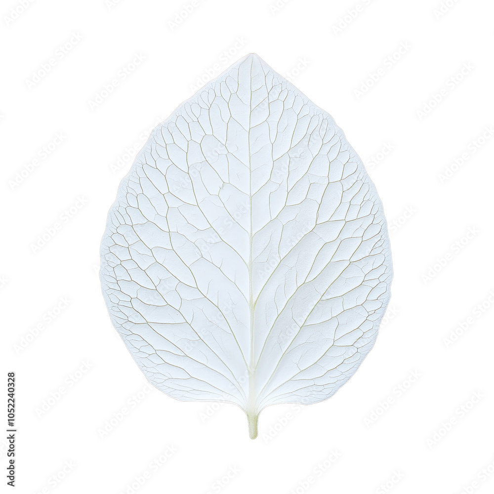 Obraz premium Detailed white leaf on a transparent background