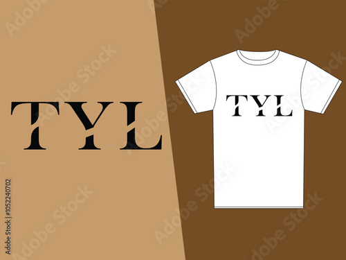 TYL Font logo Tee-Shirt Design