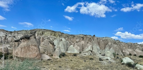 Obraz na płótnie Different landscape of tuff formation in Goreme Historical National Park in Cappadocia, Turkey w salonie