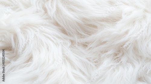 Soft and luxurious white fur texture for home decor and fashion applications creating a cozy atmosphere in any space