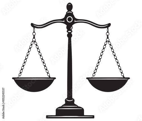 Scales of Justice isolated on white background. Scales of justice icon. legal icon