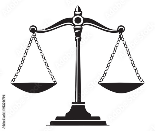 Scales of Justice isolated on white background. Scales of justice icon. legal icon