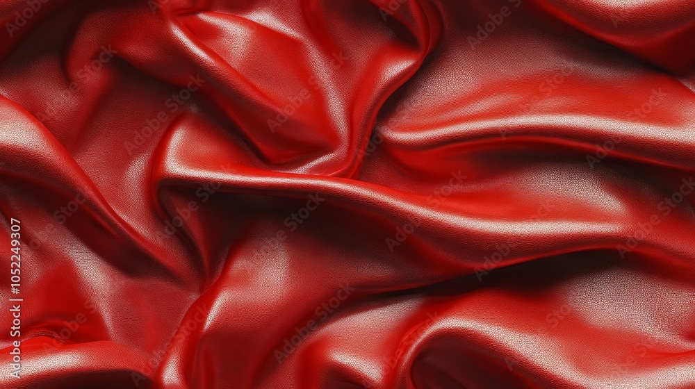 Obraz premium Luxurious red leather texture seamless pattern for design and print