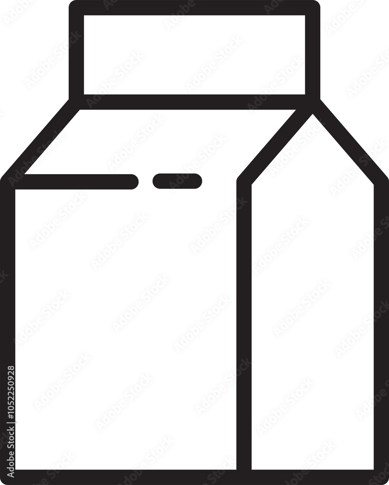 Milk Box Line Icon Milk Box Line Icon
