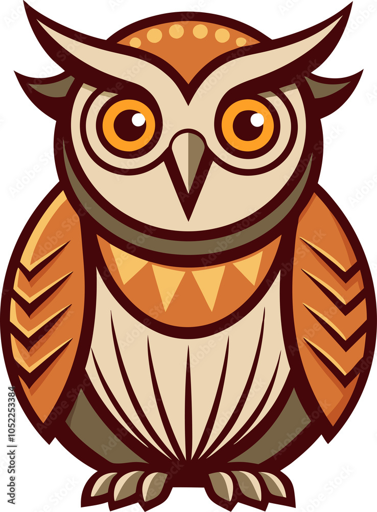 Fototapeta premium owl on white