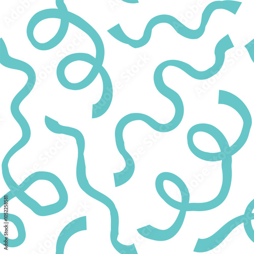 Seamless abstract pattern with squiggles and scribbles. Weaved curved lines. Chaotic ink scribbles decorative texture. Messy doodles, wavy and curly lines.