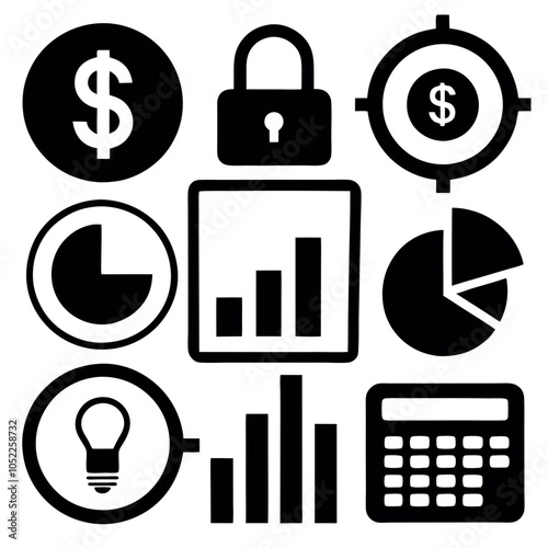 Collection of money icons