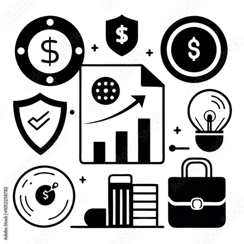 Collection of money icons