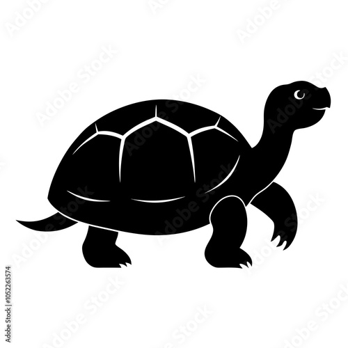 Tortoise Silhouette Vector Icon.