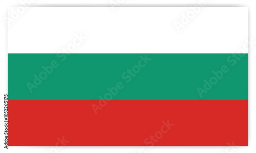 Bulgaria flag. The correct proportions and color