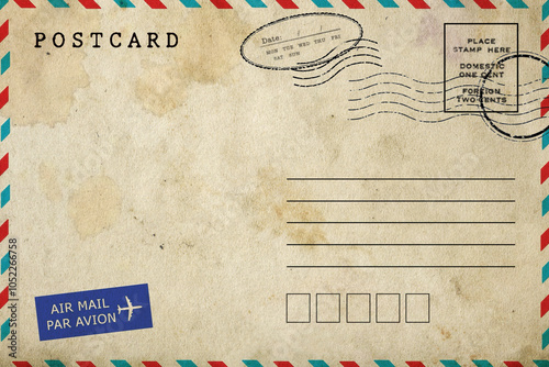 Blank of the old postcard with space for text