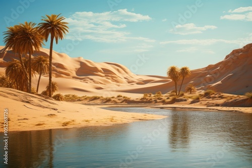 Sahara desert oasis border landscape outdoors nature.