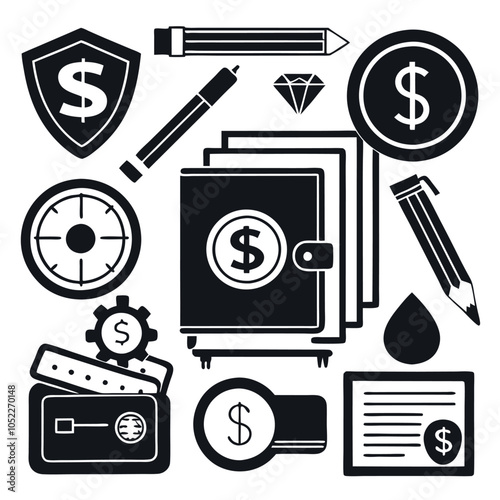 Collection of money icons