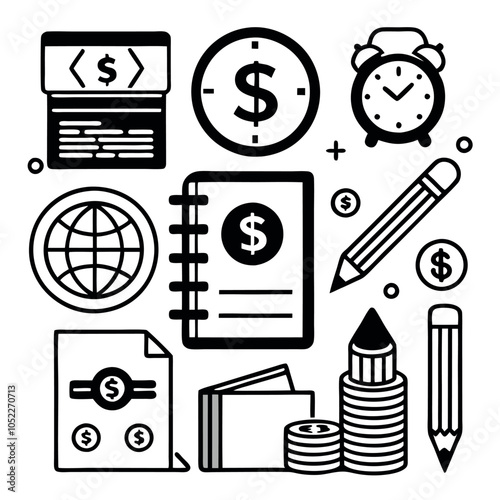 Collection of money icons