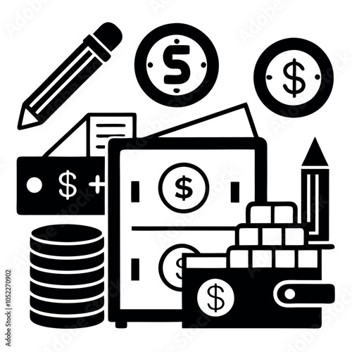 Collection of money icons