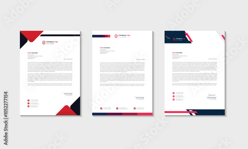 Modern Creative & Clean business style letterhead bundle of your corporate project design.set to print with vector & illustration. corporate letterhead bundle.