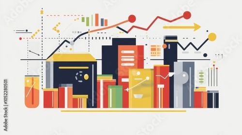 Colorful Business Analytics and Data Visualization Concept