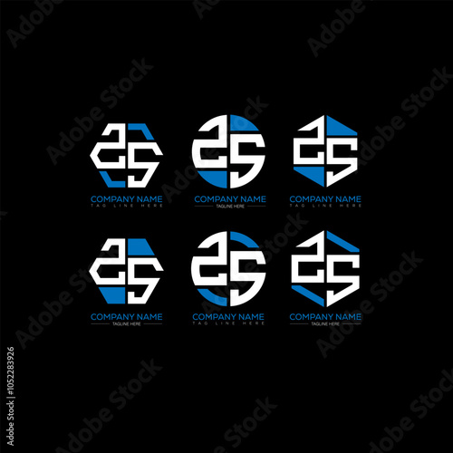 ZS minimalist and classic logo set design. ZS monogram polygonal and circle shape vector. ZS unique design. Free Download ZS minimalist and classic logo set design. ZS monogram polygonal and circle shape vector. ZS unique design. - GFXLoad