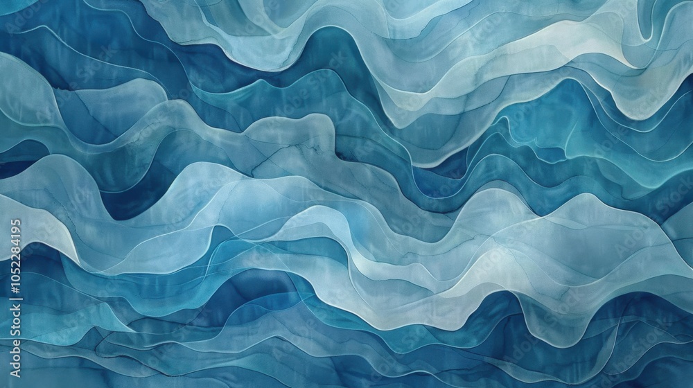 Obraz premium Abstract Blue Waves Background Design