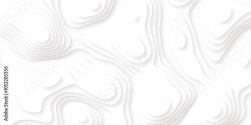 3D abstract blue wave background, white paper cut textured with wavy layers. abstract concept texture. minimal topography map light element shadow landscape