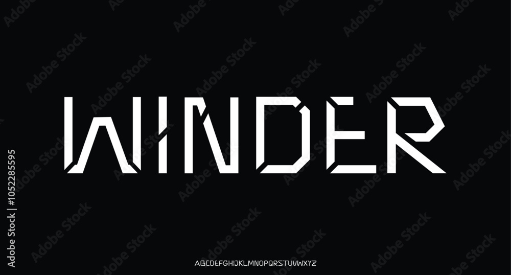 Modern minimal abstract alphabet fonts. Typography technology, electronic, movie, digital, music, future, logo creative font. vector illustration
