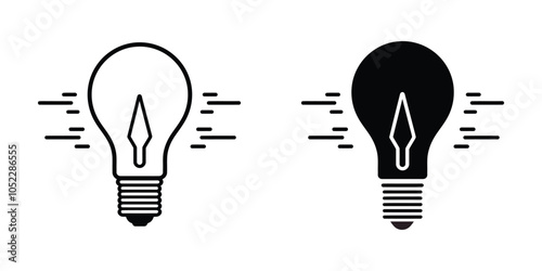 Light bulb icon set. lamp icon symbol collection , creative good idea logo. Simple vector icon light bulb isolated on white background.