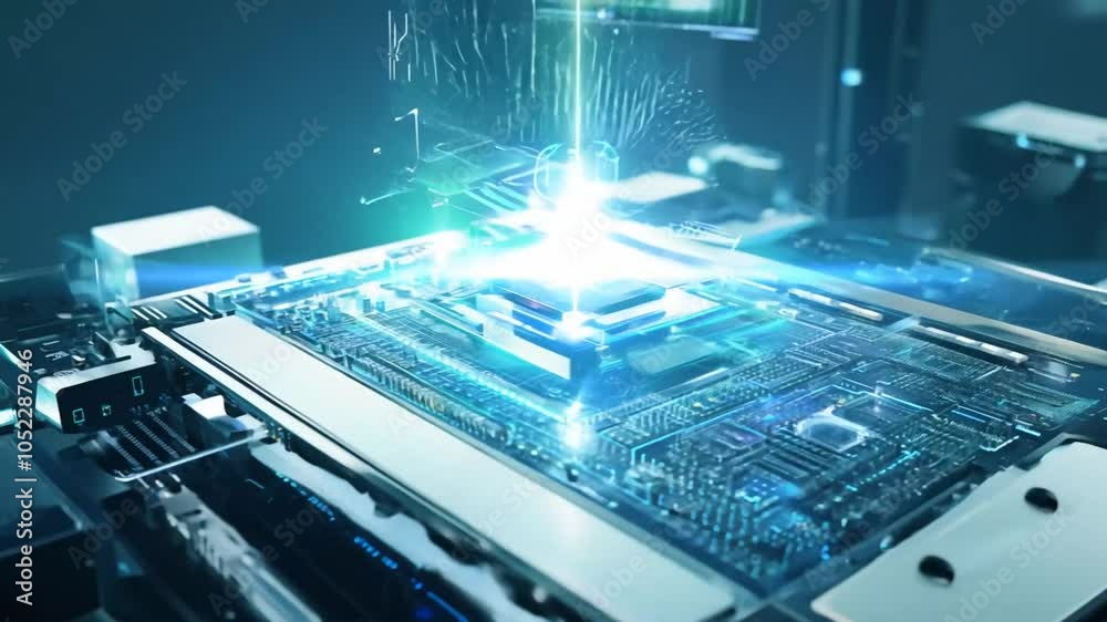 Depicting quantum technologies close-up 22nd illustration computing century computer