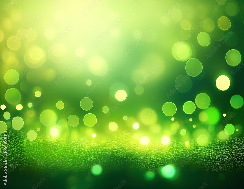 Obraz premium glowing background, green color, bokeh effect