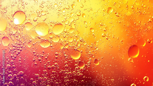 Fizzy energy drink background with vibrant bubbles