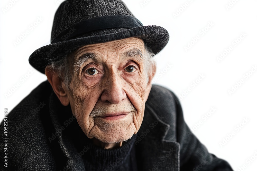 A respectful portrayal of an elderly person, emphasizing their age and life experience, A respectful portrayal of an elderly person, emphasizing their age and life experience,