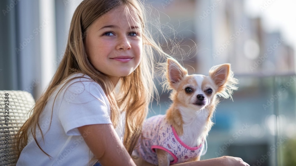 girl and dog girl and dog