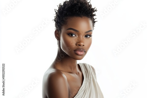 African American model, a stylish and graceful model, showcasing the latest fashion trends,