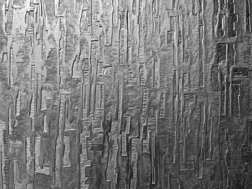Metallic surface on front door