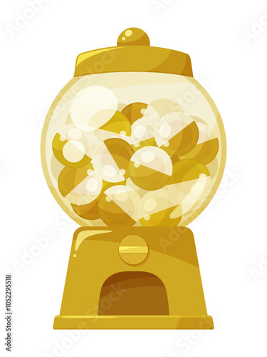 カプセルトイのイラスト_金色