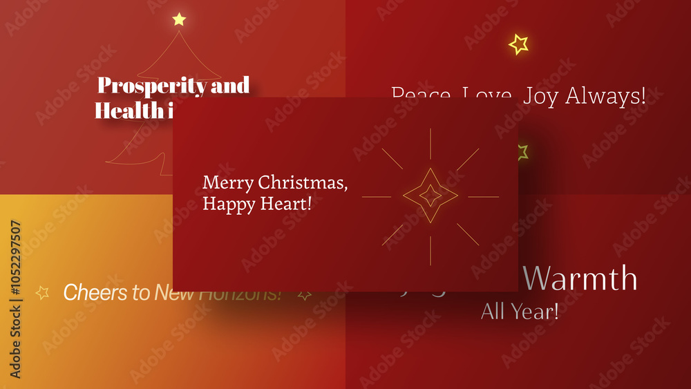 Lang Weihnachtskarten-Set Merry & Bright – 18 Karten Mit Umschlägen, Leinenprägung, Festliches Design