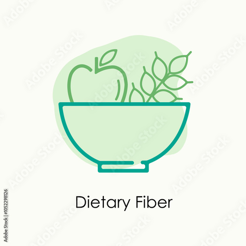 dietary fiber icon. Line. Idea Symbol, logo illustration. Vector graphics