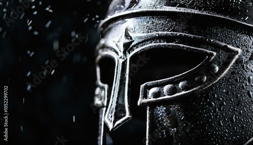Trojan or Spartan helmet with rain