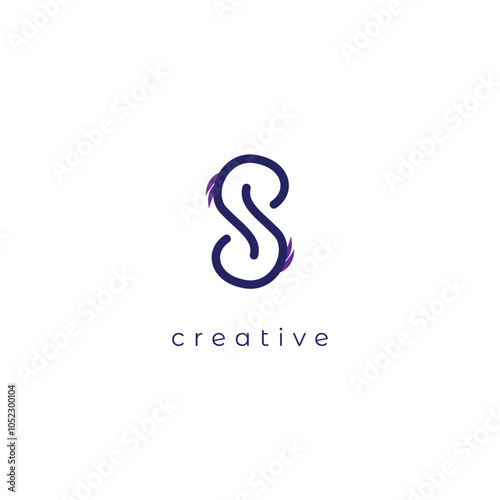S letter logo colourful design with eps file file