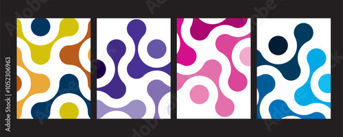 Modern colour texture design set
