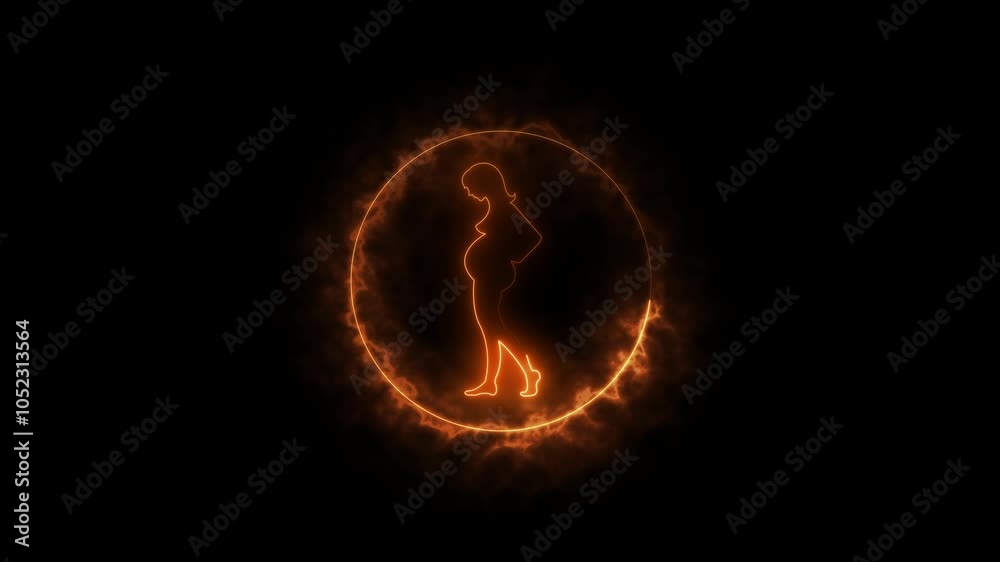 beautiful pregnant woman.Silhouette of the pregnant girl.Pregnancy, motherhood symbol. Prenatal period on a black background. beautiful pregnant woman.Silhouette of the pregnant girl.Pregnancy, motherhood symbol. Prenatal period on a black background.