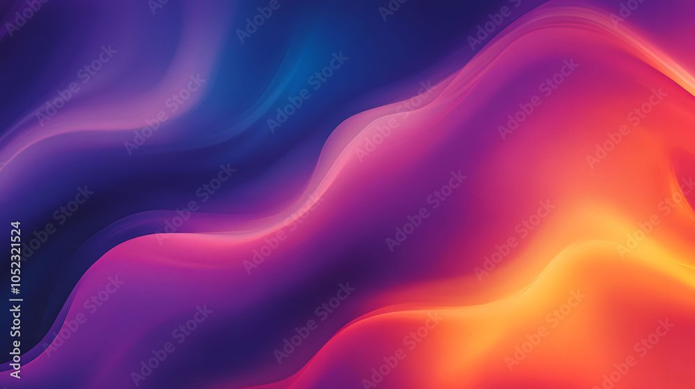 Obraz premium Abstract Colorful Wave Background with Silk-like Texture and Soft, Flowing Motion in Vibrant Hues of Blue, Pink, and Purple