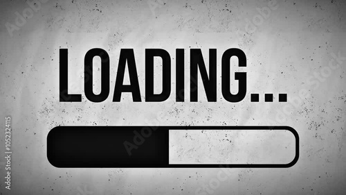 Loading scale. Video animation on white background .glitch effect, Video loading loop. Loading bar. Support circle. Loading progress bar indicator. alpha channel.