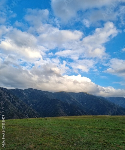 mountains and clouds