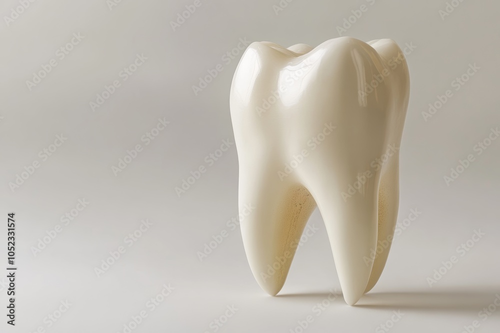Human tooth, a detailed image of a single human tooth, showcasing its ...