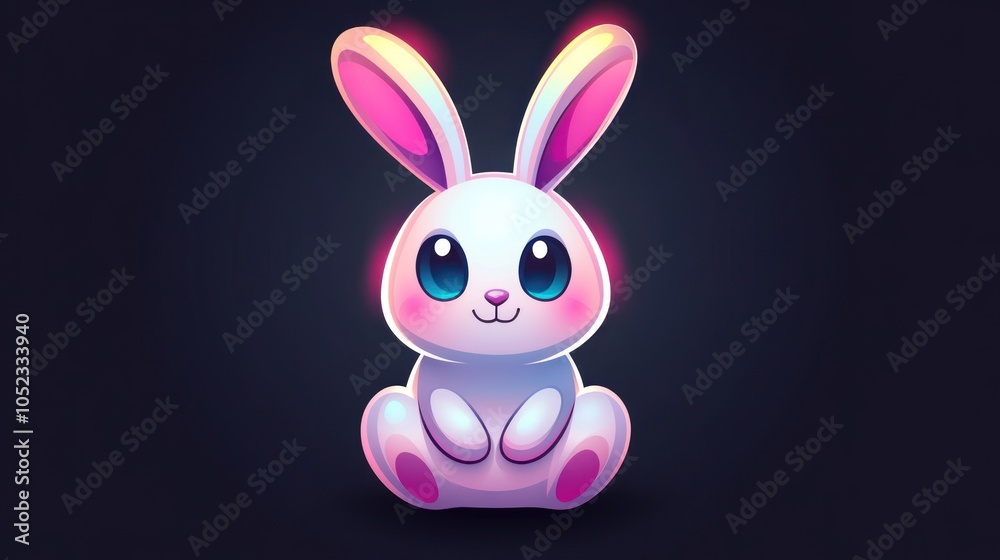 Fototapeta premium Cute Cartoon Bunny Illustration