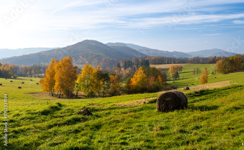 Obraz na płótnie autumn landscape of Kaczawskie mountains in Lower Silesia in Poland
w salonie