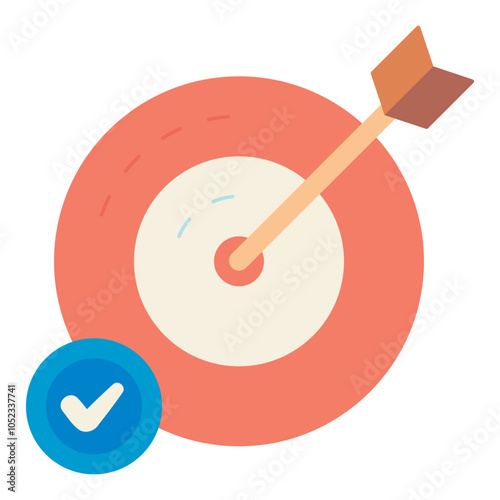 niche arrow target flat icon